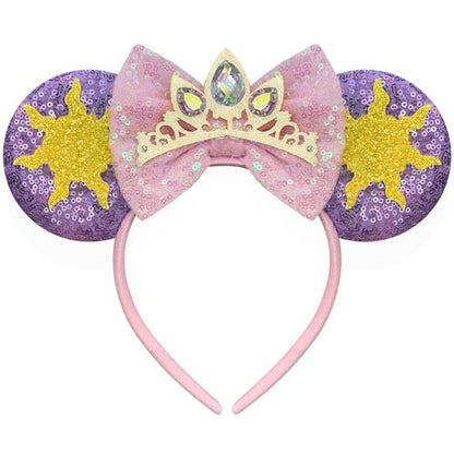 Bmobuo Princess Mouse Ears Headband for Women – Pink & Purple Crown & Star Sequin Headband Avelisse