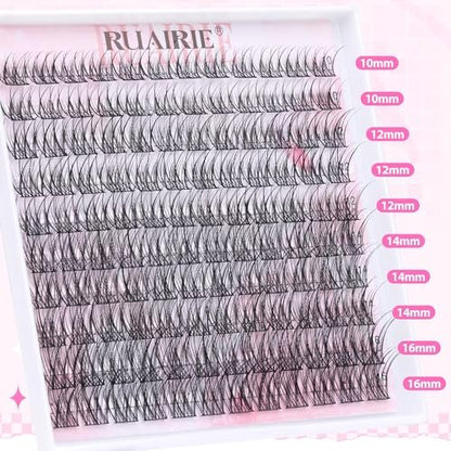 Ruairie Wispy Lash Clusters 120pcs Individual Eyelash Extensions - Natural Cotton False Lashes for DIY Salon Look