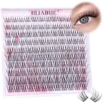 Ruairie Wispy Lash Clusters 120pcs Individual Eyelash Extensions - Natural Cotton False Lashes for DIY Salon Look