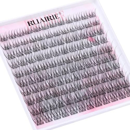 Ruairie Wispy Lash Clusters 120pcs Individual Eyelash Extensions - Natural Cotton False Lashes for DIY Salon Look
