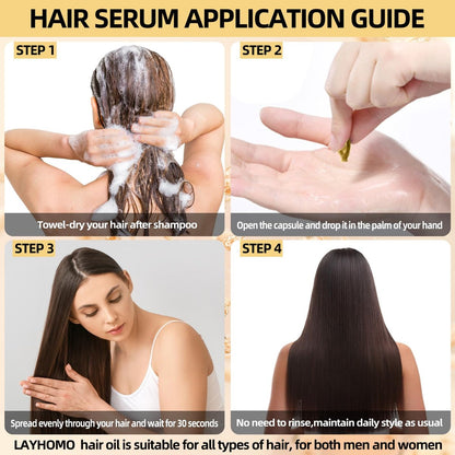Keratin Hair Treatment Serum – Leave-In Anti-Frizz Conditioner with Argan Oil & Vitamins A, C, E, B5 for Dry, Damaged Hair | No Rinse | All Hair Types