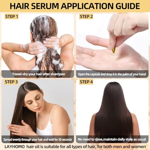 Keratin Hair Treatment Serum – Leave-In Anti-Frizz Conditioner with Argan Oil & Vitamins A, C, E, B5 for Dry, Damaged Hair | No Rinse | All Hair Types - görsel 13