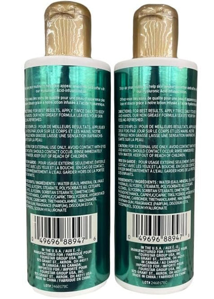 Hydrating Body Lotion with Hyaluronic Acid, Vitamin B3 & E – 2-Pack of 236 ml (8 oz Each)