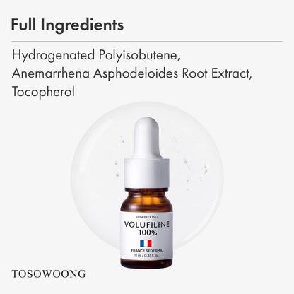 TOSOWOONG Volufiline Serum – 100% France Sederma Volufiline Concentrate for Plumping, Skin Firming, Glass Skin Glow – Face, Lip & Body – 11ml / 0.37 fl. oz. Avelisse