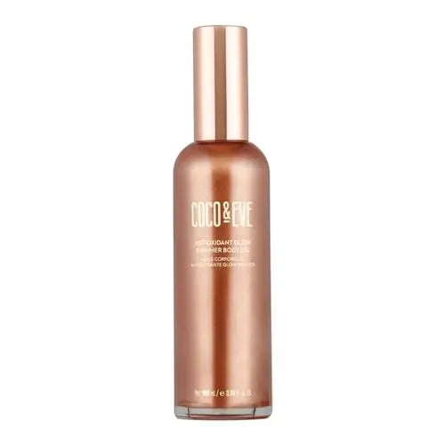 Coco & Eve Antioxidant Glow Shimmer Body Oil - Lightweight Skin Illuminator with Pearlescent Minerals, Natural Glitter, and Antioxidants for a Shimmering, Moisturized, Healthy Glow (3.38 Fl Oz) Avelisse