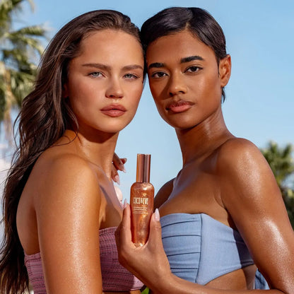 Coco & Eve Antioxidant Glow Shimmer Body Oil - Lightweight Skin Illuminator with Pearlescent Minerals, Natural Glitter, and Antioxidants for a Shimmering, Moisturized, Healthy Glow (3.38 Fl Oz) Avelisse