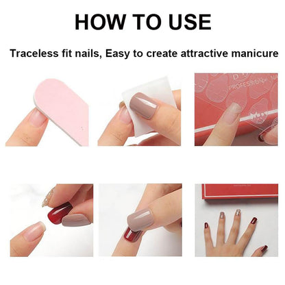 24 Pcs White French Tip Press on Nails Short Petite Square Fake Nails Glossy Nude Pink Reusable Acrylic Stick On Nails for Women Girls DIY Manicure Avelisse