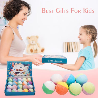 20 Pack Bath Bombs for Kids with Surprise Inside Bubble Bath Toys – Natural Organic Bath Bombs Set, Easter Basket Stuffers, Birthday Christmas Gift for Boys Girls Ages 3-8 Avelisse