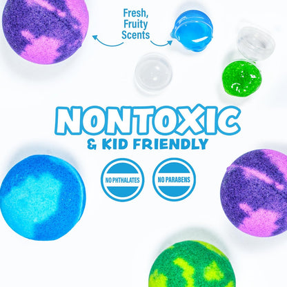 Tub Works Super Goo Bath Slime Surprise Bombs, 6 Pack - Nontoxic Stretchy Slime Soap with Toy Inside for Kids Avelisse