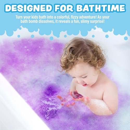 Tub Works Super Goo Bath Slime Surprise Bombs, 6 Pack - Nontoxic Stretchy Slime Soap with Toy Inside for Kids Avelisse