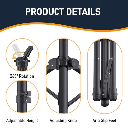 Hemndic Wig Stand with Head - Height Adjustable Wig Head Stand with Mannequin Head and Extra Clamp Stand Avelisse