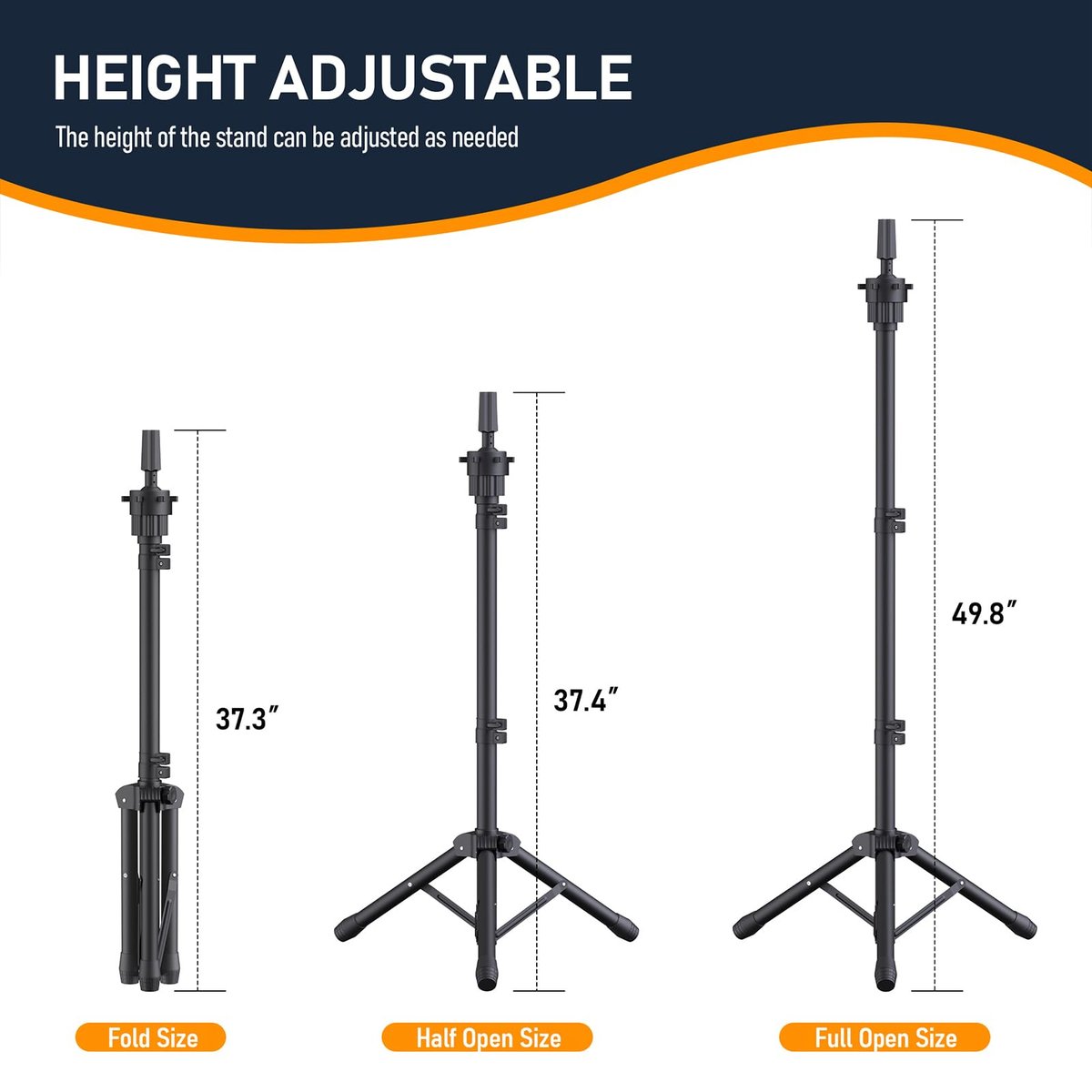 Hemndic Wig Stand with Head - Height Adjustable Wig Head Stand with Mannequin Head and Extra Clamp Stand Avelisse