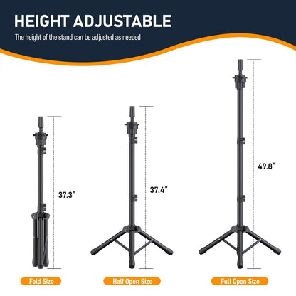 Hemndic Wig Stand with Head - Height Adjustable Wig Head Stand with Mannequin Head and Extra Clamp Stand Avelisse