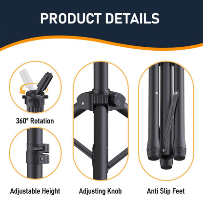 Hemndic Wig Stand with Head - Height Adjustable Wig Head Stand with Mannequin Head and Extra Clamp Stand Avelisse