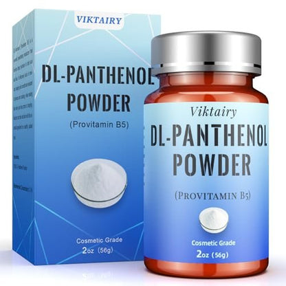 Viktairy Pure DL-Panthenol Powder (2oz, 56g) - Cosmetic Grade Provitamin B5 for Hair, Skin & Nails Avelisse