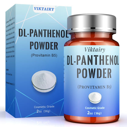 Viktairy Pure DL-Panthenol Powder (2oz, 56g) - Cosmetic Grade Provitamin B5 for Hair, Skin & Nails Avelisse