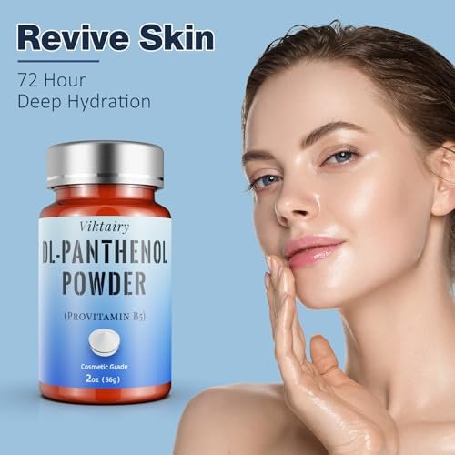 Viktairy Pure DL-Panthenol Powder (2oz, 56g) - Cosmetic Grade Provitamin B5 for Hair, Skin & Nails Avelisse
