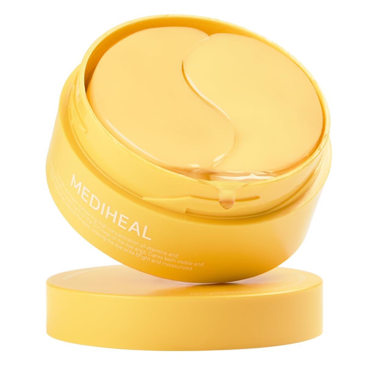 Mediheal Vita Collagen Under Eye Patches - Korean Hydrogel Eye Pads (60 Patches) with 7 Vitamins & 5 Micro Collagen, Moisturizing & Non-Irritating Eye Gel Mask, Sealing Cap Included - görsel 1
