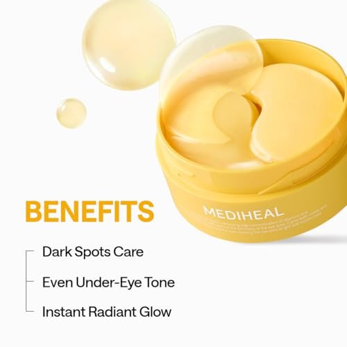 Mediheal Vita Collagen Under Eye Patches - Korean Hydrogel Eye Pads (60 Patches) with 7 Vitamins & 5 Micro Collagen, Moisturizing & Non-Irritating Eye Gel Mask, Sealing Cap Included - görsel 6