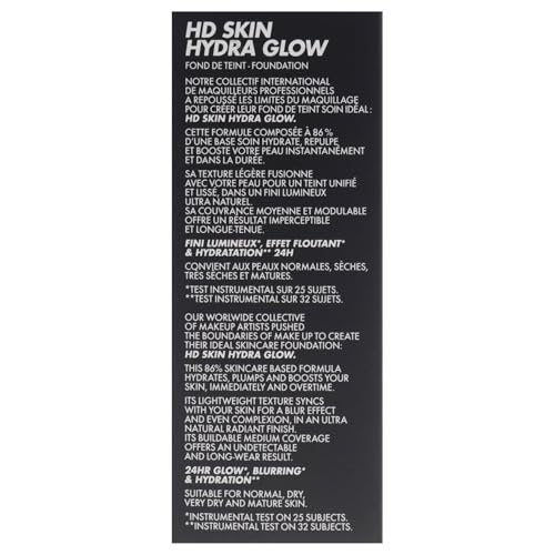 Make Up For Ever HD Skin Hydra Glow Foundation 2N22 Nude – 1 oz Radiant Liquid Foundation for Women Avelisse