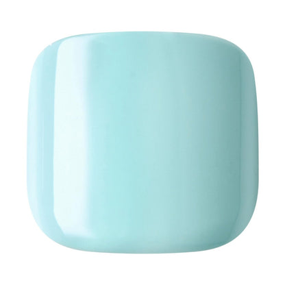 KISS Impress Color Toenails Press-On Nails - 24 Pcs Vivid Sky Blue Acrylic Toenails with Easy Peel & Press Application