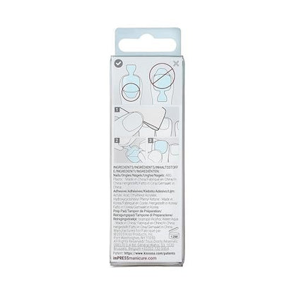 KISS Impress Color Toenails Press-On Nails - 24 Pcs Vivid Sky Blue Acrylic Toenails with Easy Peel & Press Application