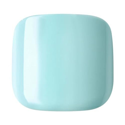KISS Impress Color Toenails Press-On Nails - 24 Pcs Vivid Sky Blue Acrylic Toenails with Easy Peel & Press Application