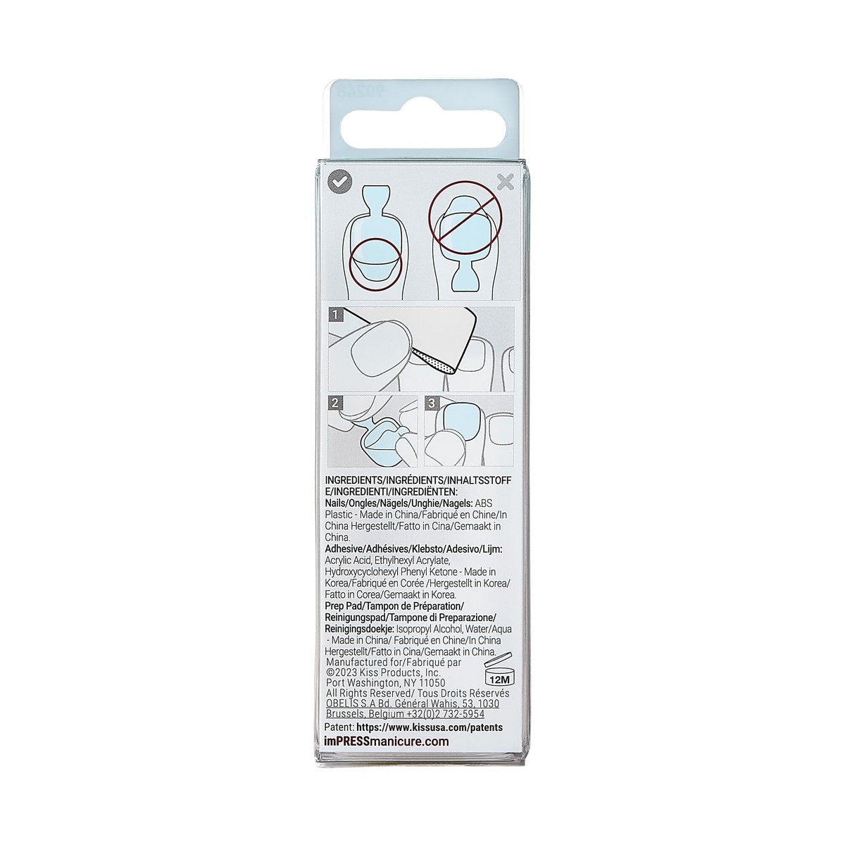 KISS Impress Color Toenails Press-On Nails - 24 Pcs Vivid Sky Blue Acrylic Toenails with Easy Peel & Press Application - görsel 13