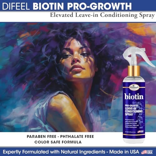 Difeel Elevated Biotin Pro-Growth Leave in Conditioning Spray 8 oz. - görsel 12