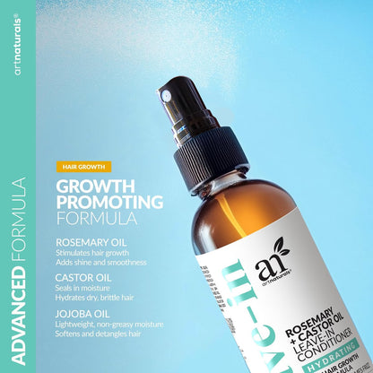 Artnaturals Rosemary & Castor Oil Leave-In Conditioner – 8 Fl Oz – Organic & Natural Ingredients for Damaged Hair, All Hair Types