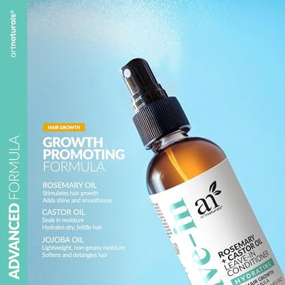 Artnaturals Rosemary & Castor Oil Leave-In Conditioner – 8 Fl Oz – Organic & Natural Ingredients for Damaged Hair, All Hair Types