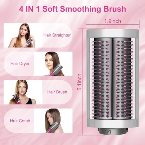 ZEPHBLOW Soft Smoothing Brush for Dyson Airwrap – Replacement Attachment for Fine Hair (Part No. 971891-05, Red) - görsel 10