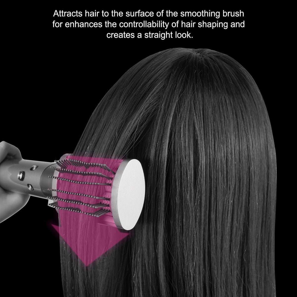 ZEPHBLOW Soft Smoothing Brush for Dyson Airwrap – Replacement Attachment for Fine Hair (Part No. 971891-05, Red) - görsel 3