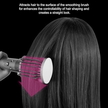 ZEPHBLOW Soft Smoothing Brush for Dyson Airwrap – Replacement Attachment for Fine Hair (Part No. 971891-05, Red)