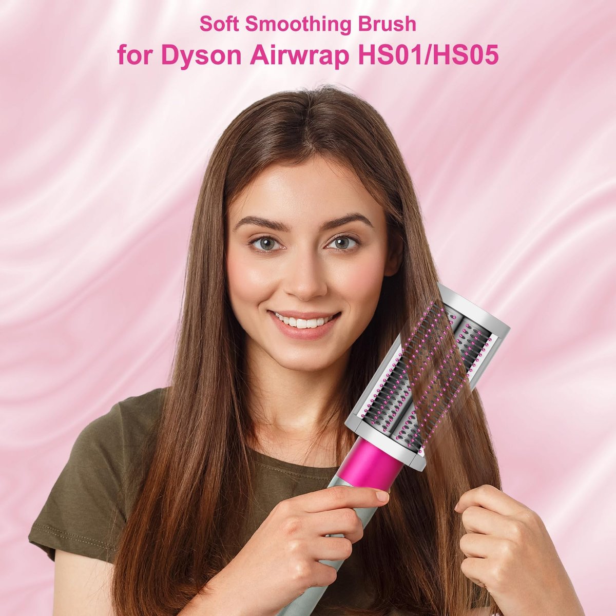 ZEPHBLOW Soft Smoothing Brush for Dyson Airwrap – Replacement Attachment for Fine Hair (Part No. 971891-05, Red) - görsel 11