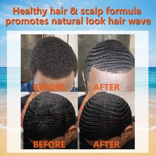 Goiple Natural Wave Pomade Strong Hold Easy Wash 360 Wave Training Hair Cream - Water-Based Wave Grease for Men, Moisture & Silky Shine, 4 oz Avelisse