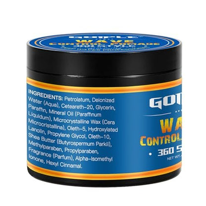 Goiple Natural Wave Pomade Strong Hold Easy Wash 360 Wave Training Hair Cream - Water-Based Wave Grease for Men, Moisture & Silky Shine, 4 oz Avelisse