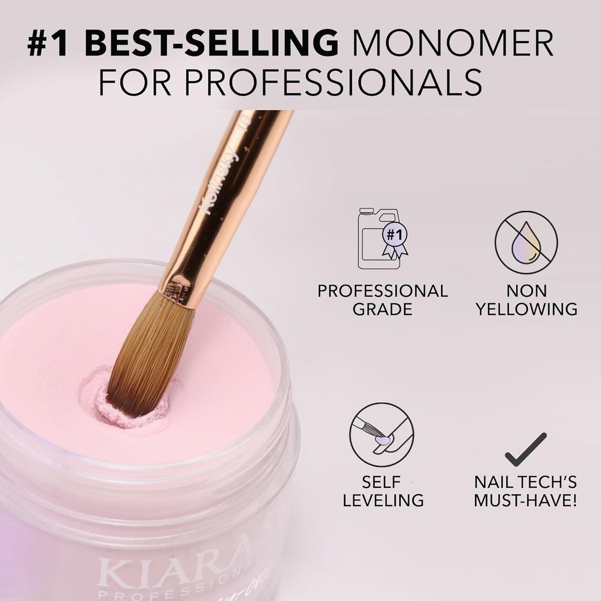 Kiara Sky EMA Monomer 32 Fl Oz - Professional Acrylic Nail Liquid for Flawless Acrylic Nails Avelisse