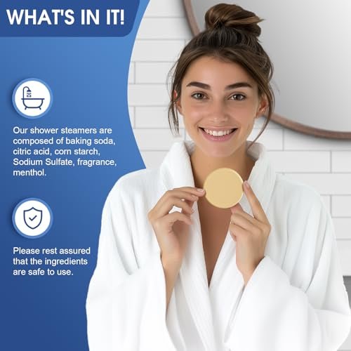 ZenBombs Shower Steamers – 18 Pack Organic Aromatherapy Shower Bombs for Relaxation, Stress Relief & Self-Care – Natural Fragrances, Ideal Gift for Women and Men Avelisse