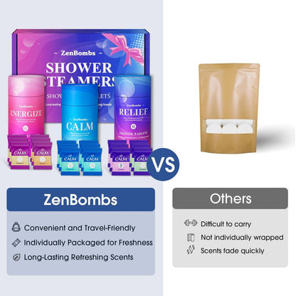 ZenBombs Shower Steamers – 18 Pack Organic Aromatherapy Shower Bombs for Relaxation, Stress Relief & Self-Care – Natural Fragrances, Ideal Gift for Women and Men Avelisse