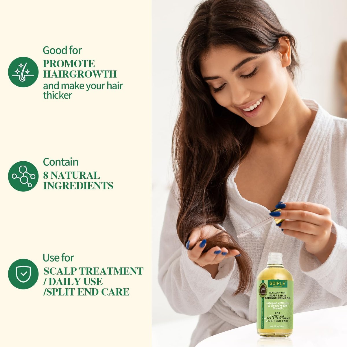 Goiple Braid Foam Control Mousse for Braids, Twists, Locs - No Flake, Moisturizing with Rosemary Oil - 7 Pack Avelisse