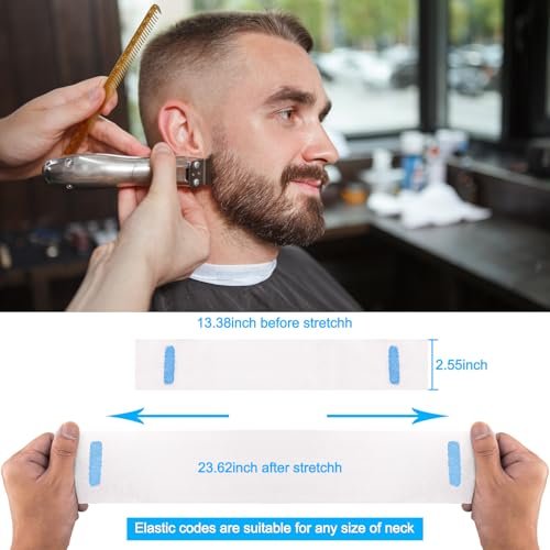 NICEMOVIC 5 Rolls Disposable Barber Paper Neck Strips – Stretchy Neck Paper for Salon Haircut Styling - görsel 7