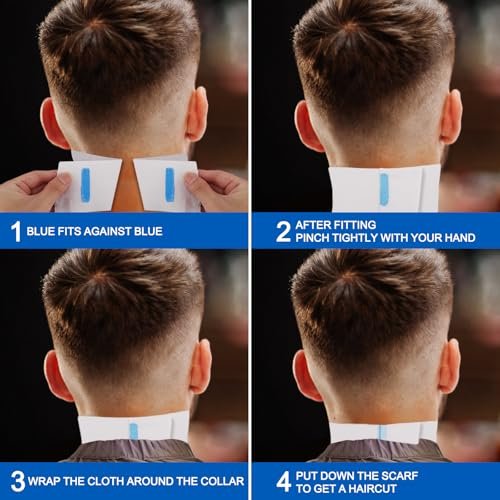 NICEMOVIC 5 Rolls Disposable Barber Paper Neck Strips – Stretchy Neck Paper for Salon Haircut Styling - görsel 3