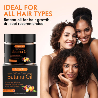 MISICH Raw Batana Oil for Hair Growth - 100% Natural Pure Botana Oil Paste from Honduras, Unrefined Organic Batana Hair Mask for Preventing Hair Loss, Enhances Thickness for Men & Women, 5.3 oz