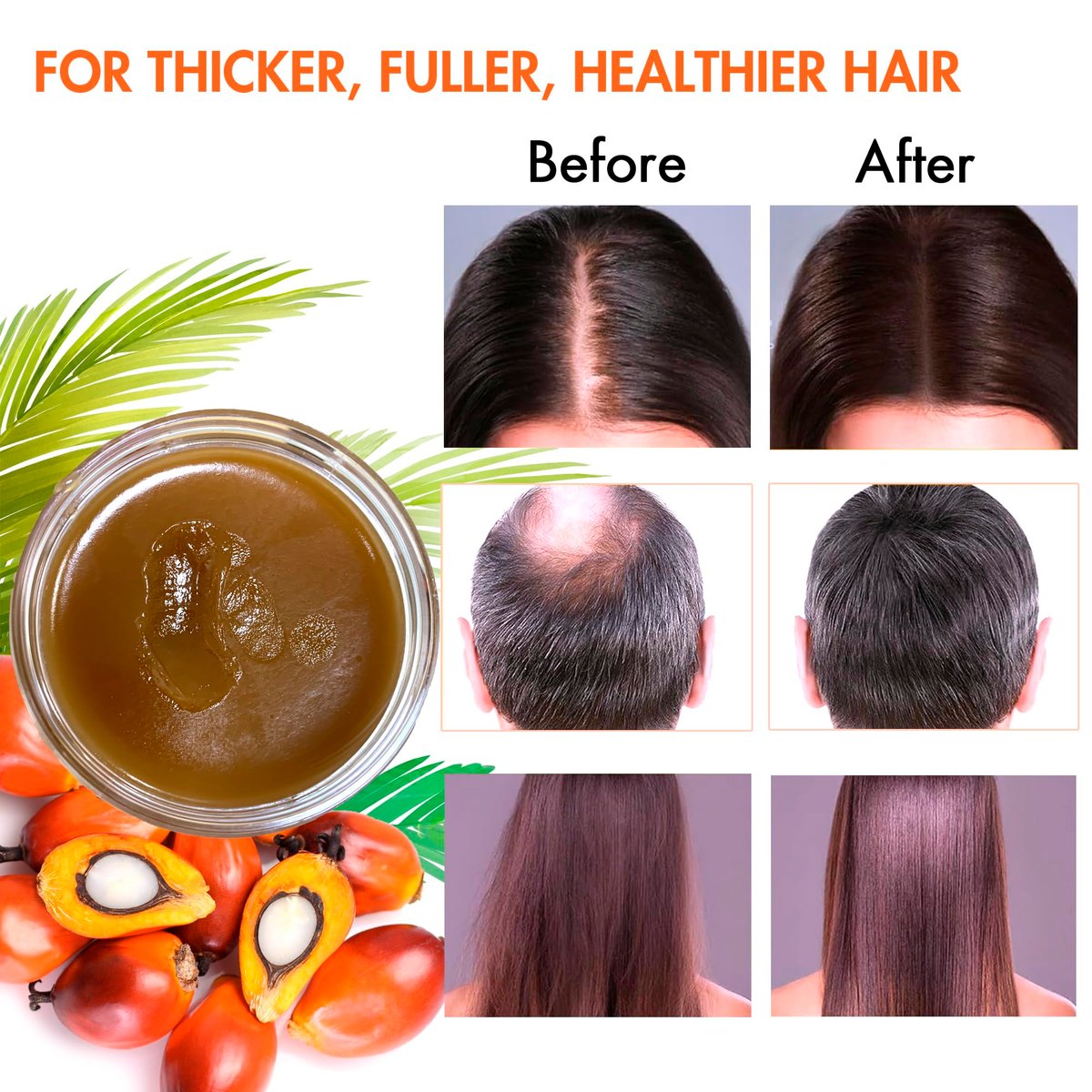 MISICH Raw Batana Oil for Hair Growth - 100% Natural Pure Botana Oil Paste from Honduras, Unrefined Organic Batana Hair Mask for Preventing Hair Loss, Enhances Thickness for Men & Women, 5.3 oz - görsel 8
