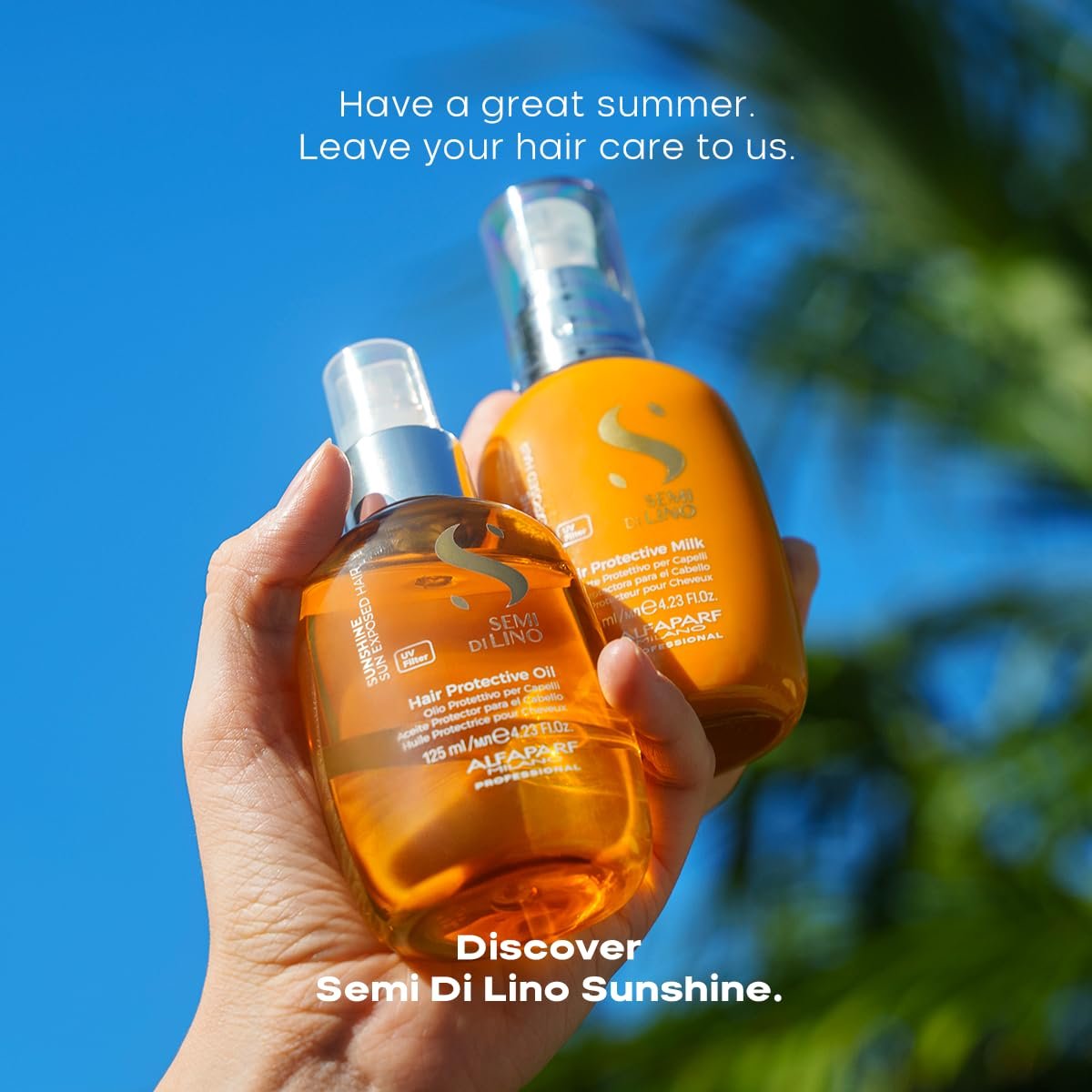 ALFAPARF MILANO Semi di Lino Sunshine Protective Hair Oil - Two-Phase Spray Oil Serum with UV Filters for Sun Exposed Hair Protection - For Shiny, Soft, Disciplined, and Protected Hair - görsel 13