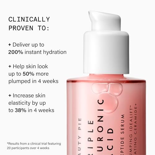 Beauty Pie Triple Hyaluronic Acid & Lipopeptide Serum - Plumping & Smoothing Hydrating Face Serum, Anti-Wrinkle Fine Line Care, Lightweight Fragrance Free 50ml Avelisse