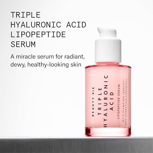 Beauty Pie Triple Hyaluronic Acid & Lipopeptide Serum - Plumping & Smoothing Hydrating Face Serum, Anti-Wrinkle Fine Line Care, Lightweight Fragrance Free 50ml Avelisse