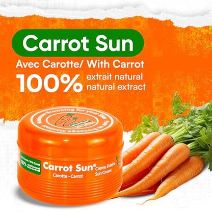 Carrot Sun Tanning Accelerator – 350ml Carotene Intensive Tanning Gel – Natural Extract Sun Cream Tanning Lotion for All Skin Types – Even Beautiful Skin Coloring Avelisse