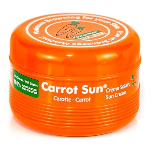 Carrot Sun Tanning Accelerator – 350ml Carotene Intensive Tanning Gel – Natural Extract Sun Cream Tanning Lotion for All Skin Types – Even Beautiful Skin Coloring Avelisse